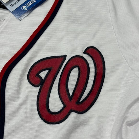 Majestic Nationals Jordan Zimmermann Baseball Jersey Womens 2XL World Series NWT - Picture 3 of 9